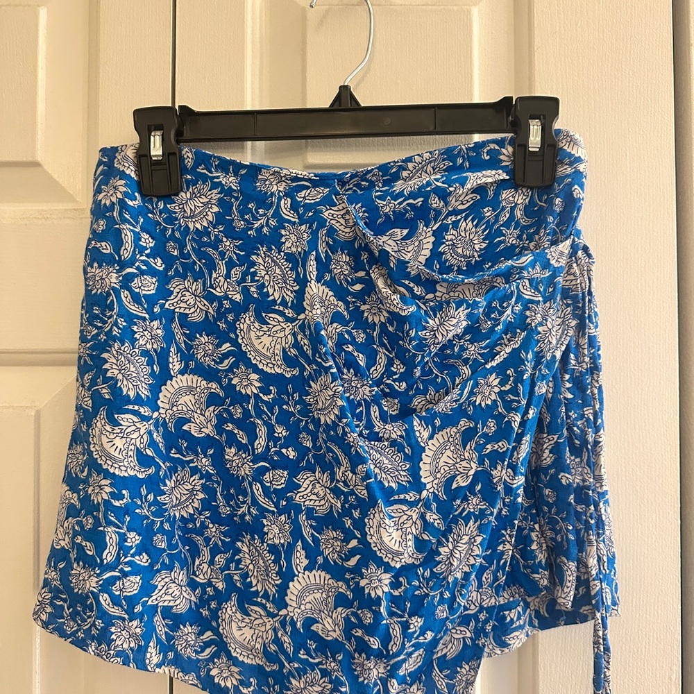 Zara floral wrap skort